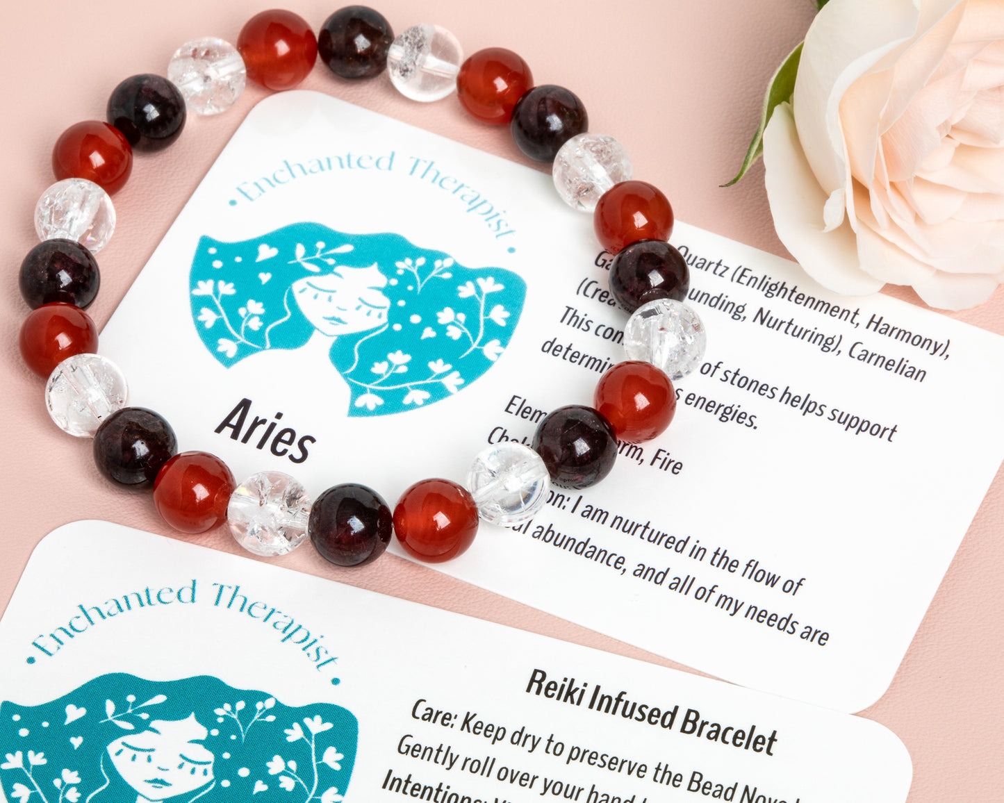 Reiki Infused Aries Zodiac Bracelet