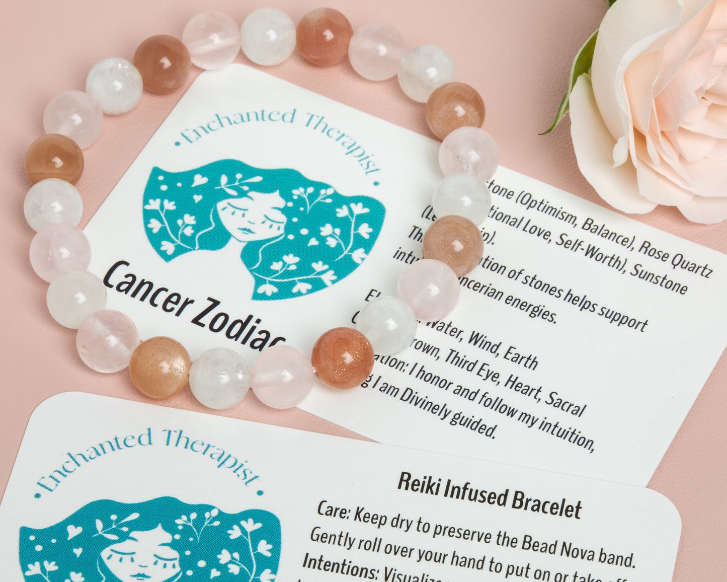 Reiki Infused Cancer Zodiac Bracelet