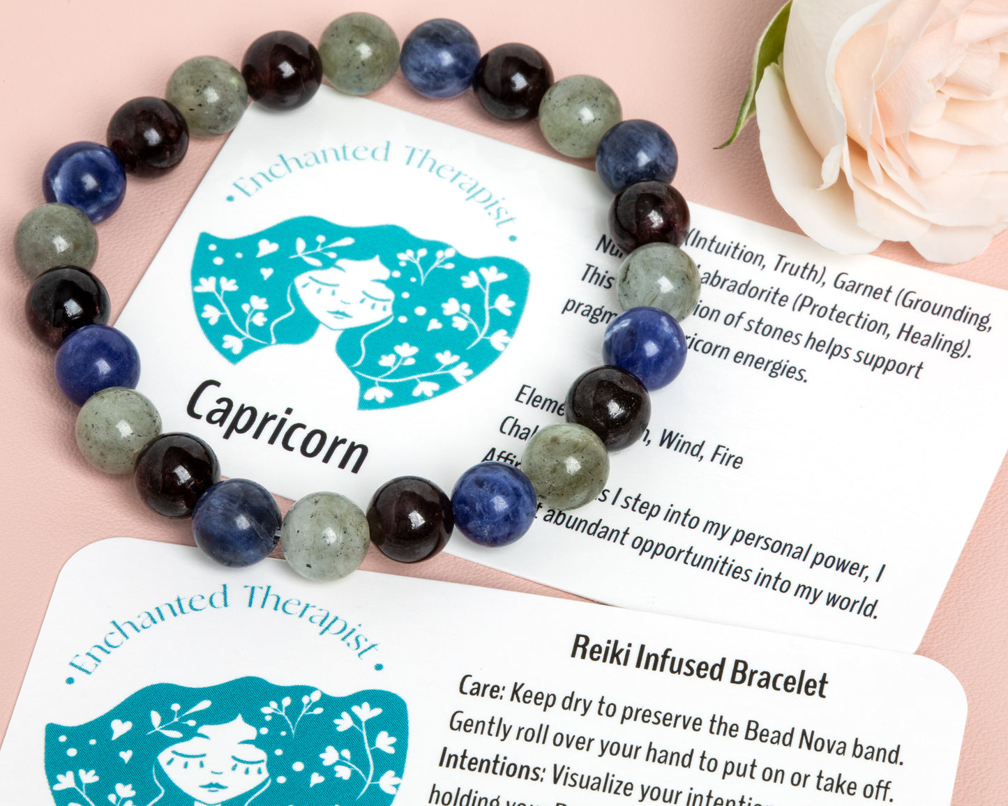 Reiki Infused Capricorn Zodiac Bracelet
