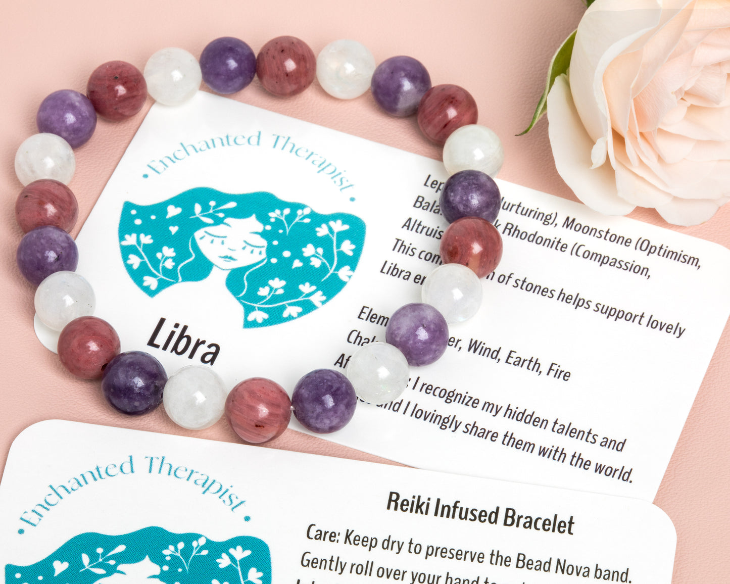Reiki Infused Libra Zodiac Bracelet