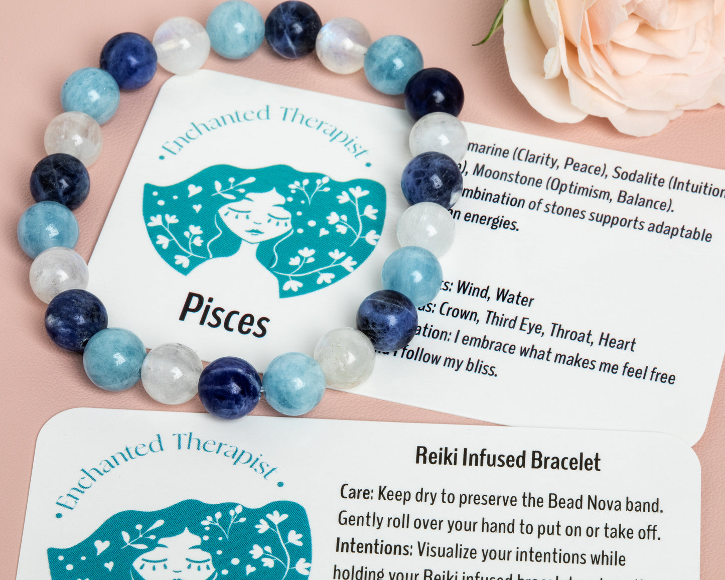 Reiki Infused Pisces Zodiac Bracelet