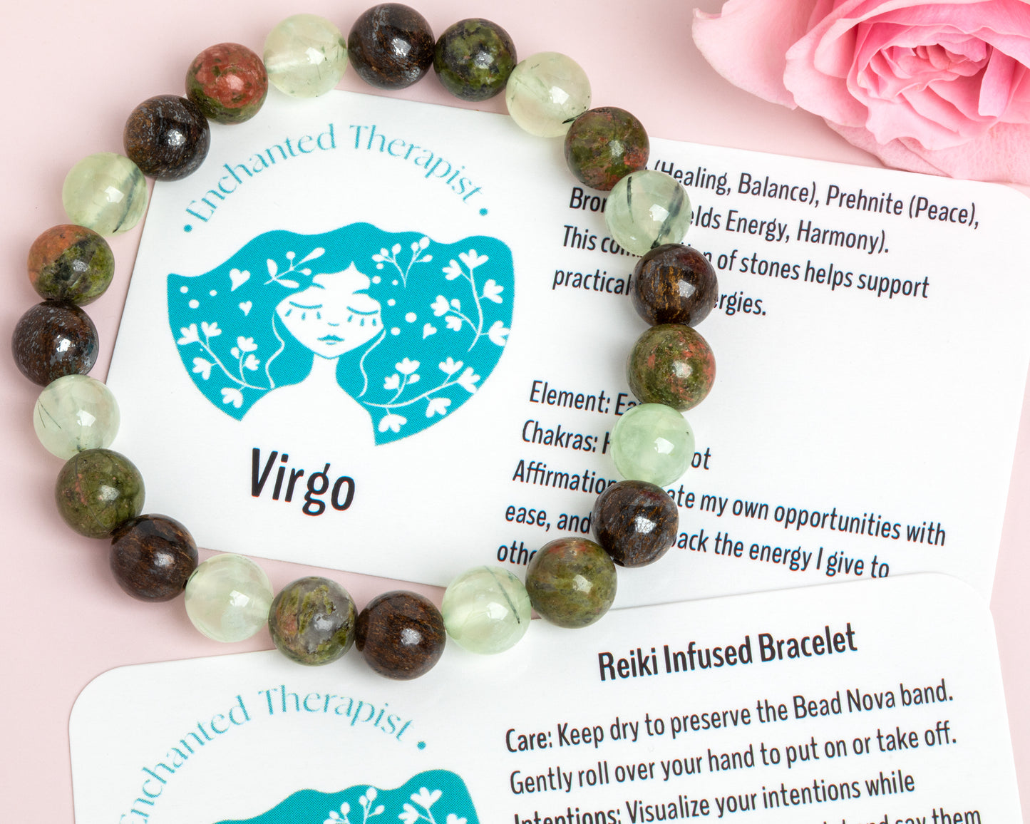 Reiki Infused Virgo Zodiac Bracelet